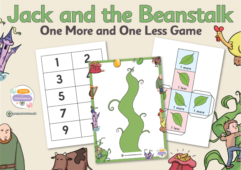 Eyfs Jack And The Beanstalk One More And One Less Game Grammarsaurus