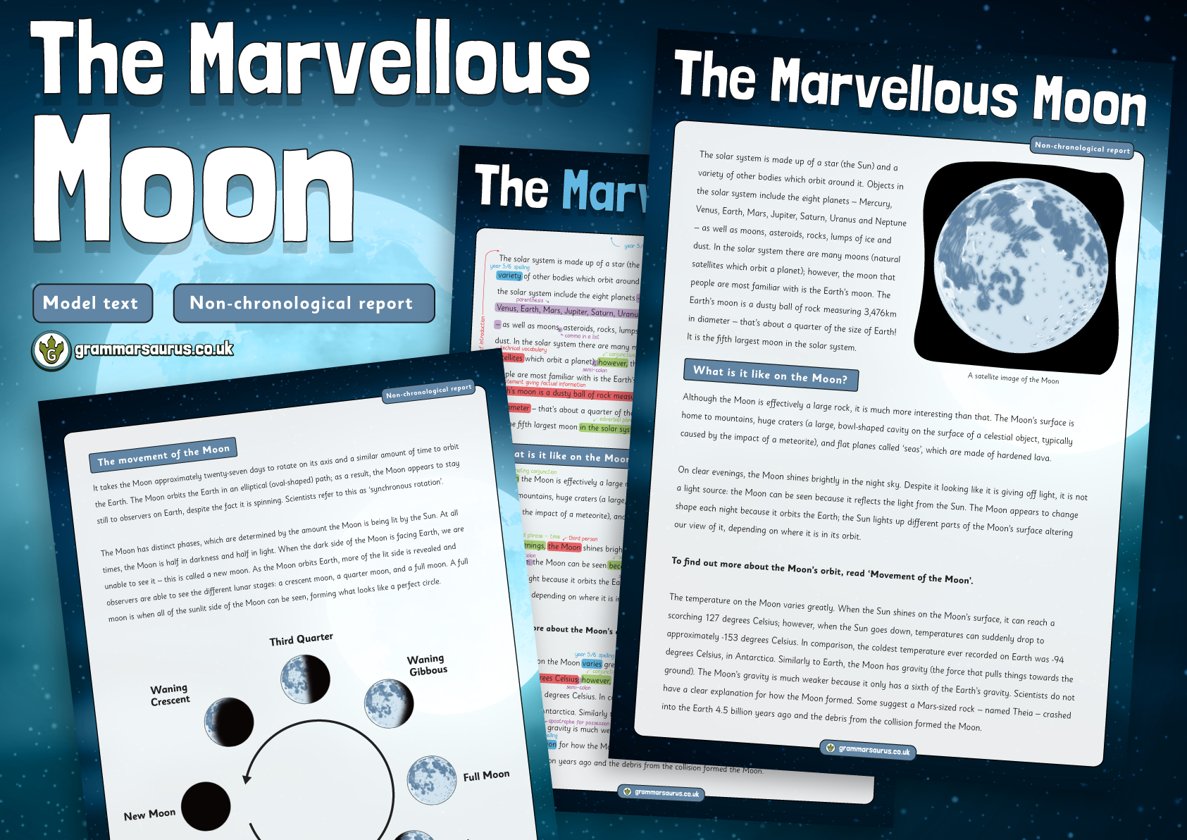 Year Model Text Non Chronological Report The Marvellous Moon