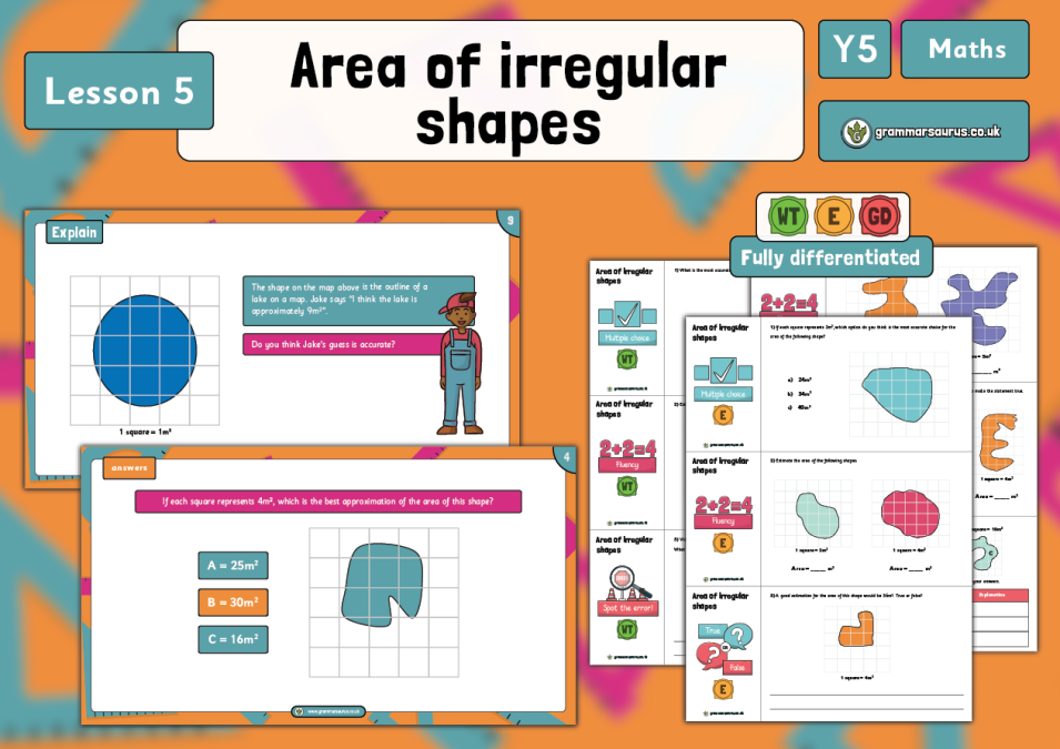 Year Perimeter And Area Area Of Irregular Shapes Lesson