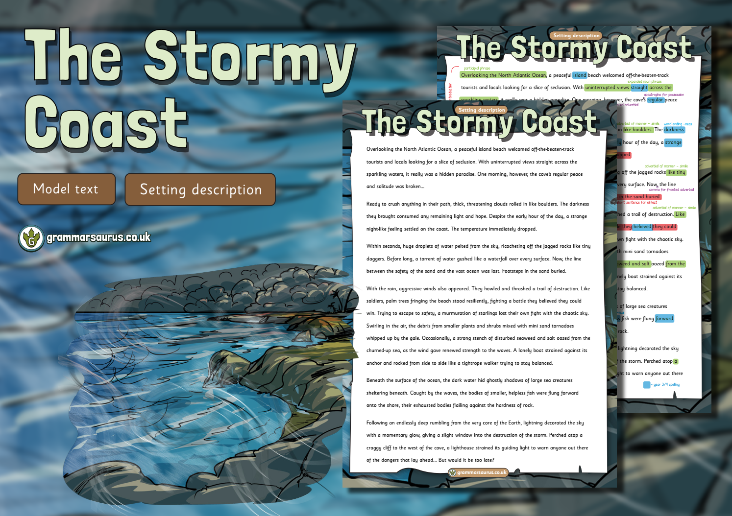 Year 4 Model Text Setting Description The Stormy Coast Gbsct P4