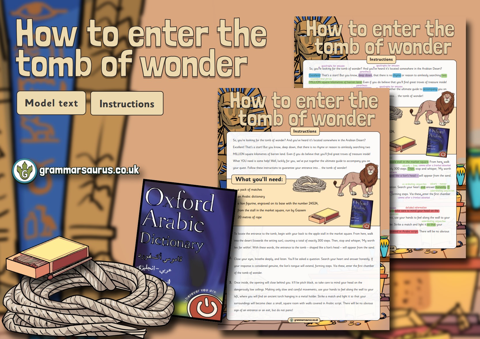 Year Model Text Instructions How To Enter The Tomb Of Wonder