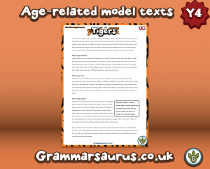 year 4 model text non chronological report tigers p4 y3 3rd grammarsaurus how to write a research paper on business plan