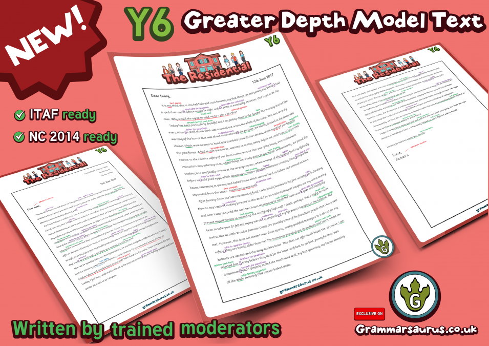 Year 6 Greater Depth Model Text Recount The Residential 