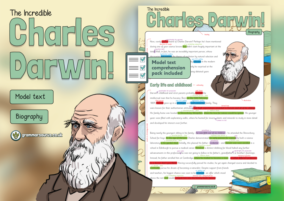 year 6 biography charles darwin