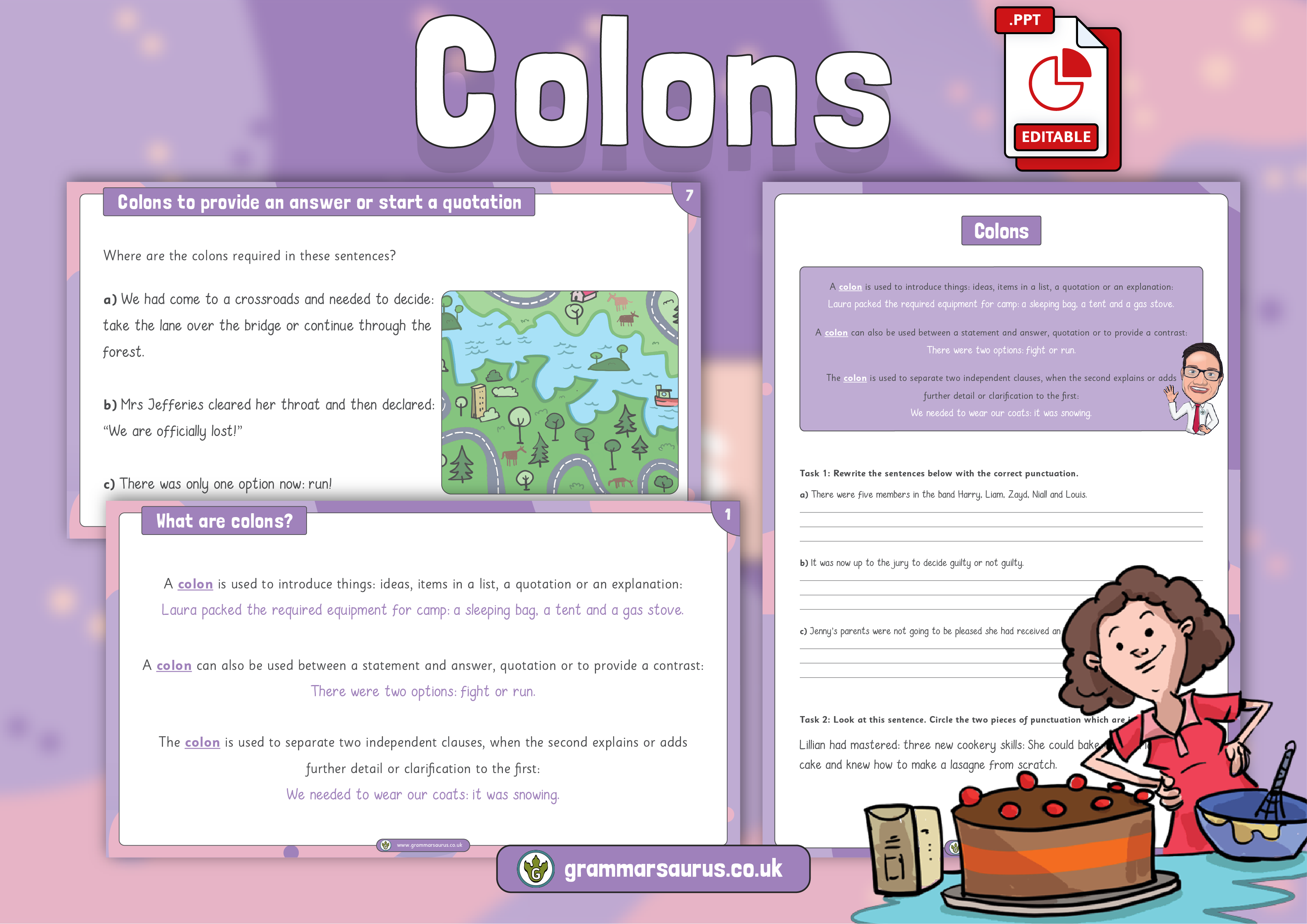 Year 6 Spag Colons Differentiated Activity Pack Grammarsaurus 6868