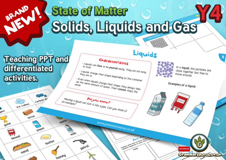 Year 4 Science - States of Matter - Solids, Liquids and Gases - Lesson ...