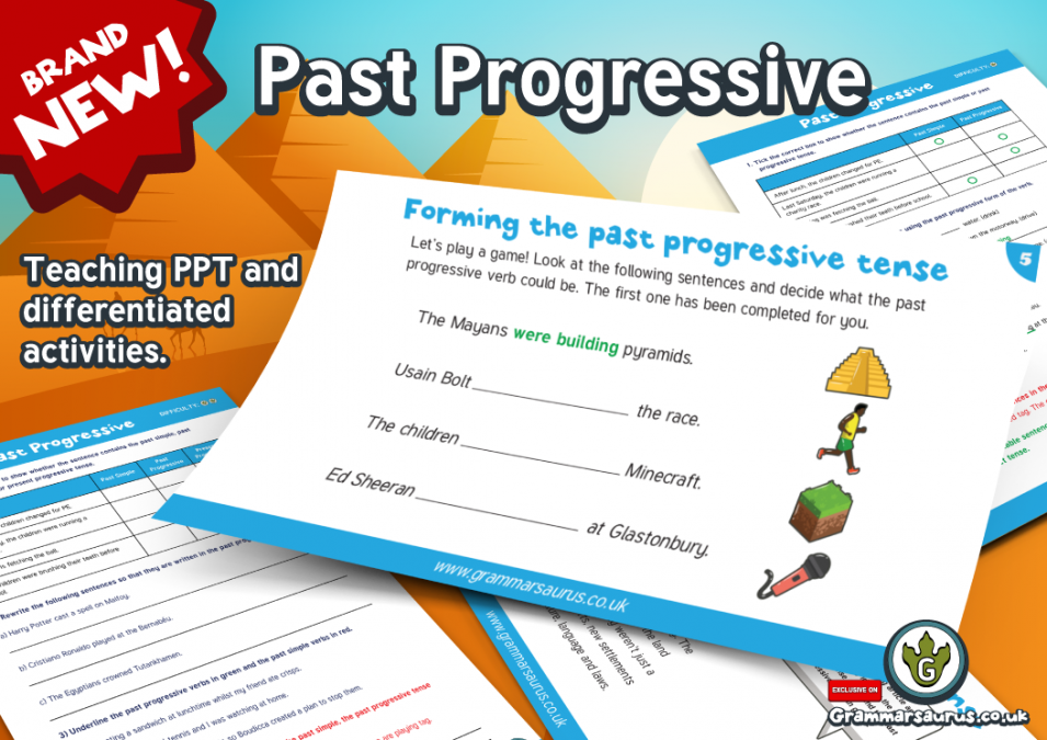 Past Progressive. Past progressive form