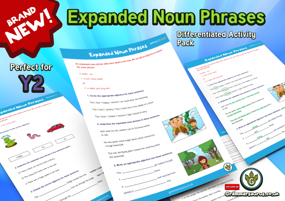 Year 2 Expanded Noun Phrases Grammarsaurus