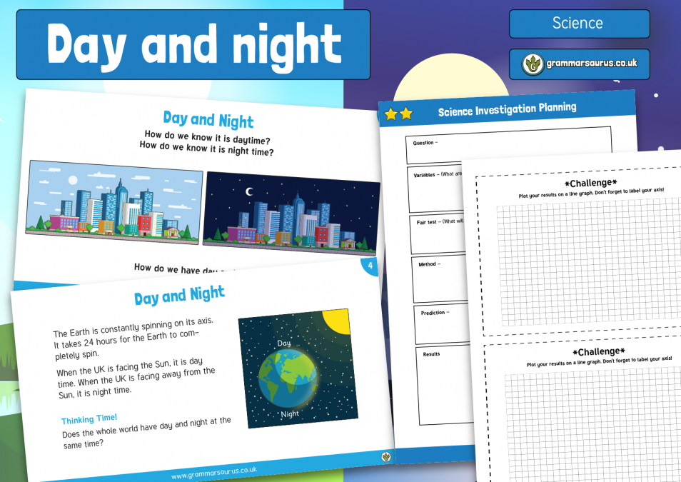 Year 5 Science Earth and Space Day and Night Lesson 5 Grammarsaurus