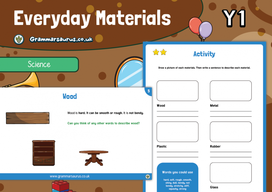 Year 1 Science - Everyday Materials - Physical Properties of Materials ...