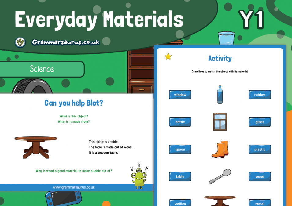Year 1 Science - Everyday Materials - Objects and their Materials ...