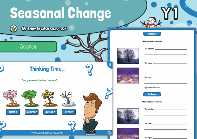 Year 1 Science Seasonal Changes Winter Grammarsaurus