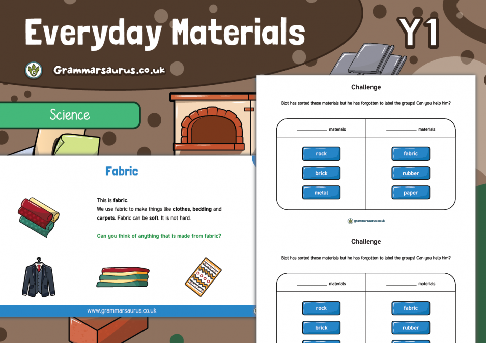 Year 1 Science - Everyday Materials - Grouping Materials - Lesson 4 ...