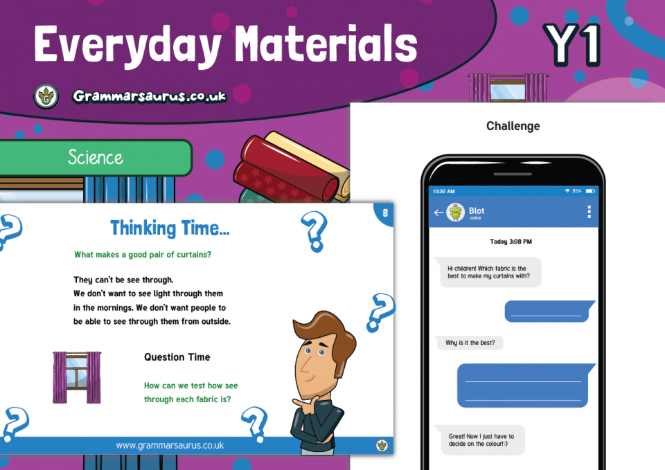 Year 1 Science – Everyday Materials – Investigating Materials - Lesson ...