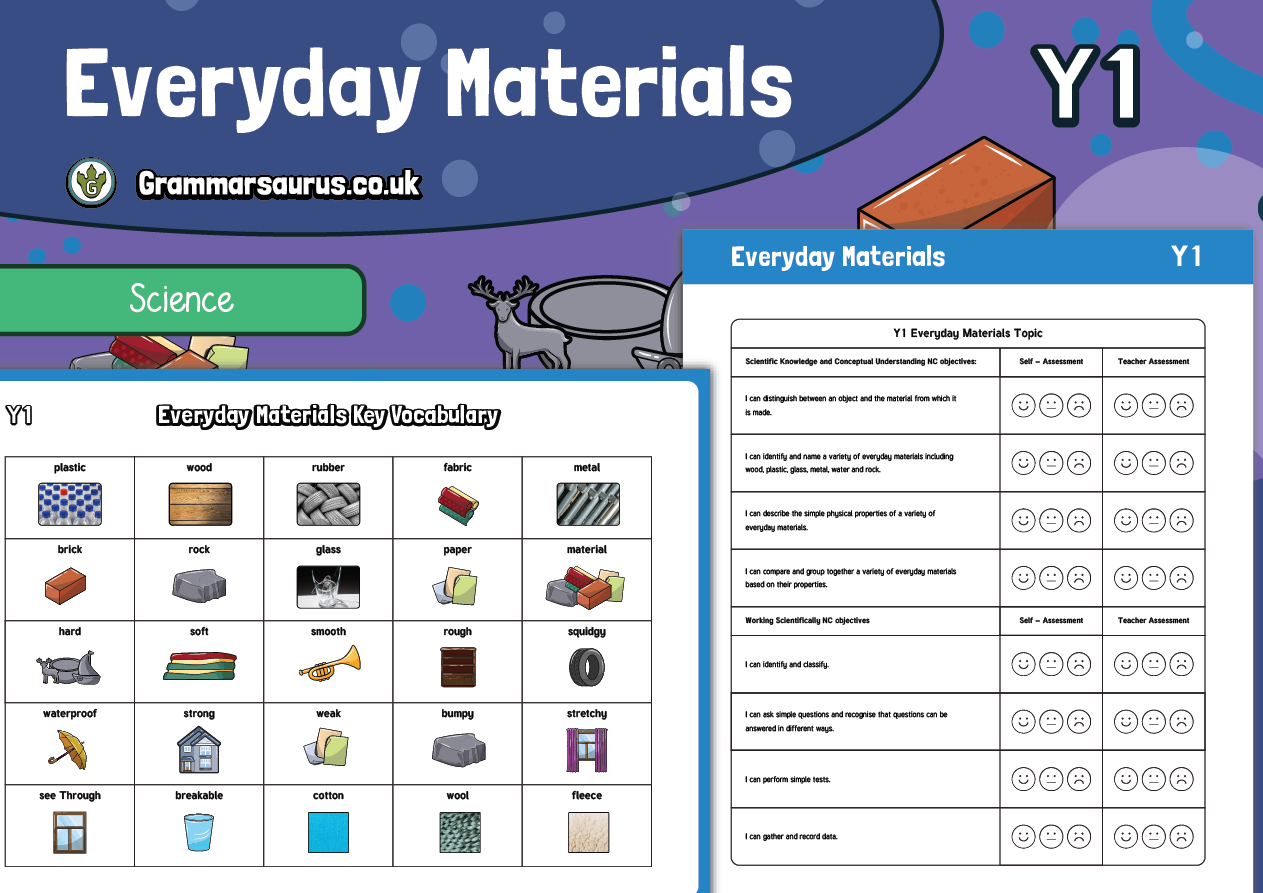 year 1 everyday materials homework