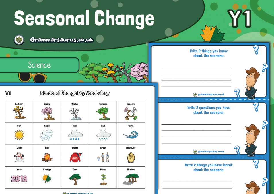 Year 1 Science Seasonal Changes Assessment Pack Grammarsaurus