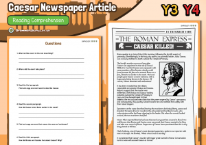 Newspaper report reading comprehension year 3 Newspaper report reading comprehension year 3 image