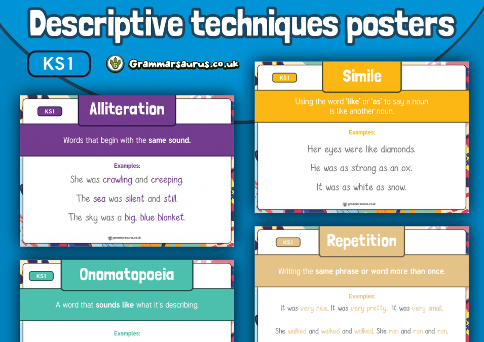 ks1-grammar-descriptive-techniques-poster-pack-grammarsaurus