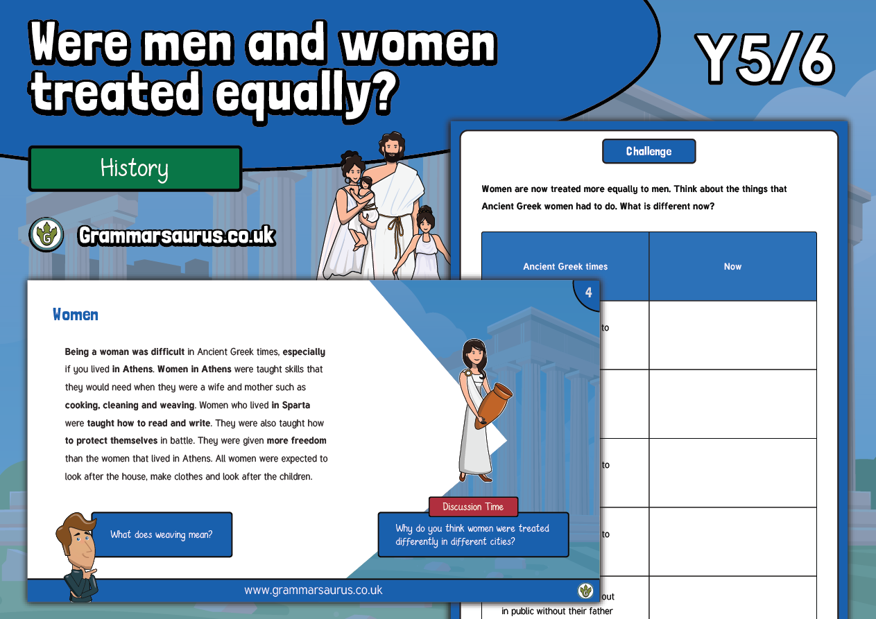 year 56 history ancient greeks men and women lesson