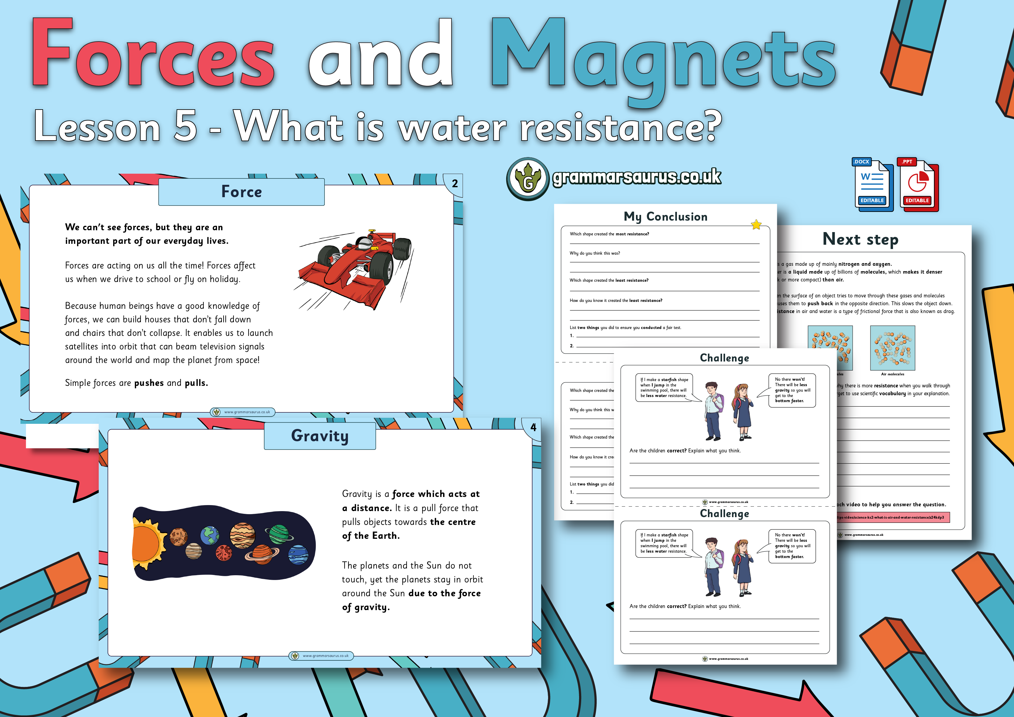 Year 5 Science Forces What is water resistance Lesson 5