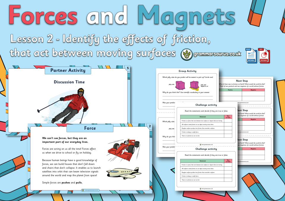 Year 5 Science - Forces - What Is Friction? Lesson 2 - Grammarsaurus