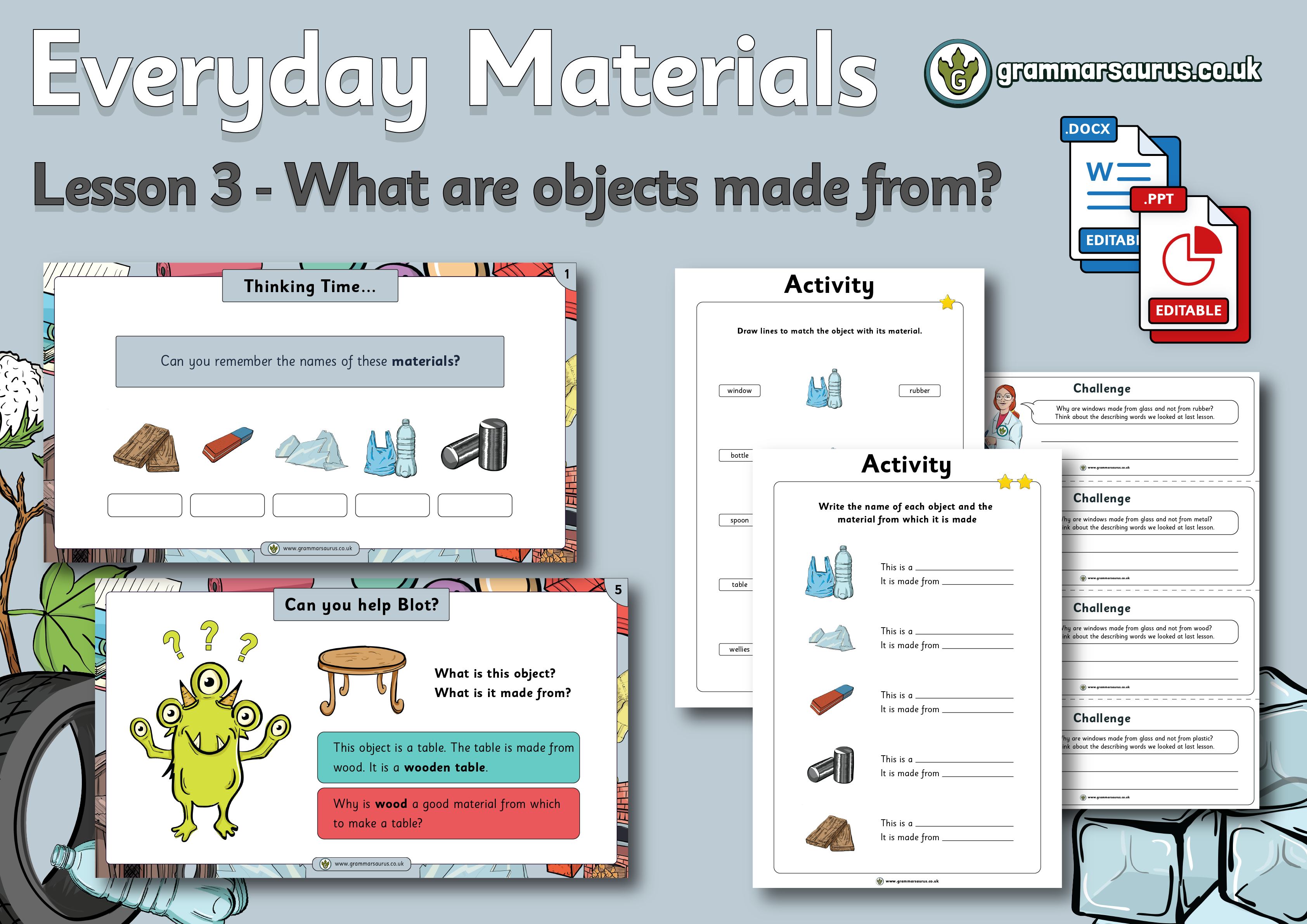 Year 1 Science Everyday Materials What are objects made from
