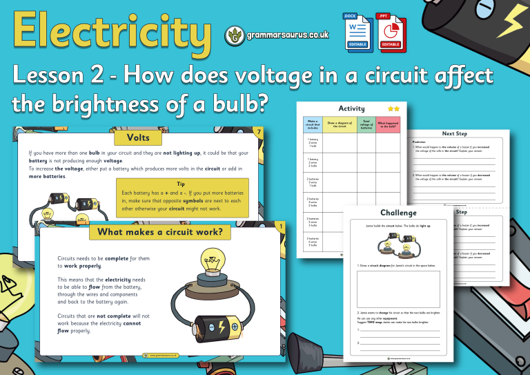 Year 6 Science - Electricity - How Does The Voltage In A Circuit Affect ...