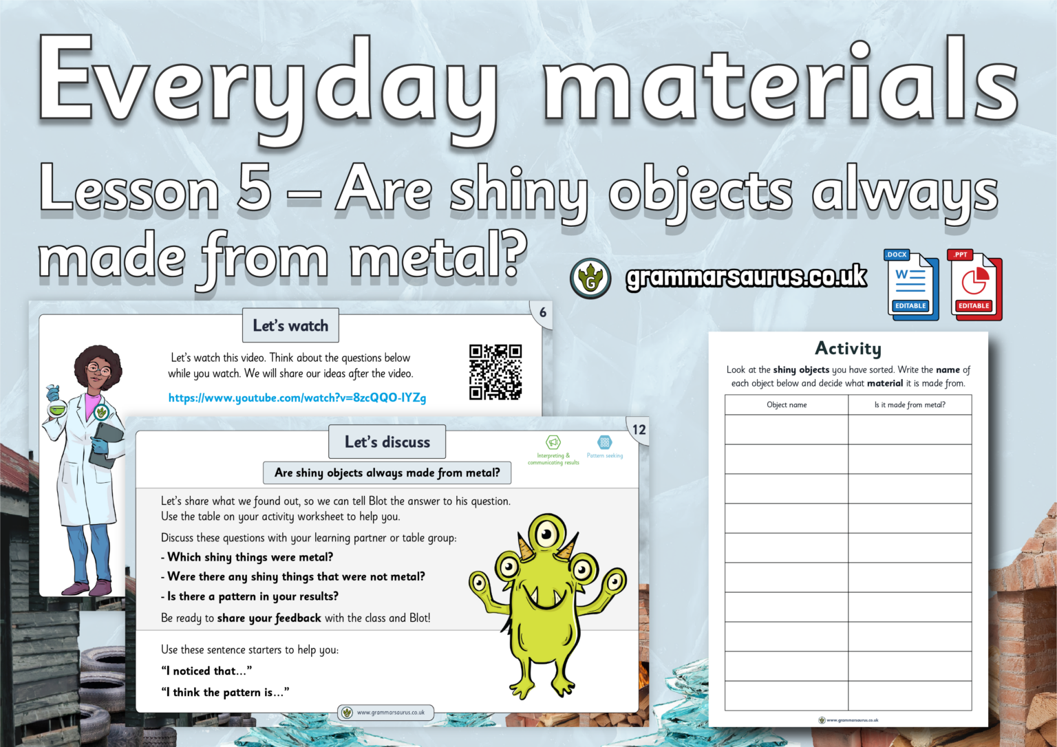 Year 1 Science - Everyday materials - Are shiny objects always made ...