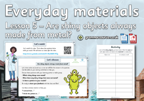 Year 1 Science - Everyday materials - Are shiny objects always made ...