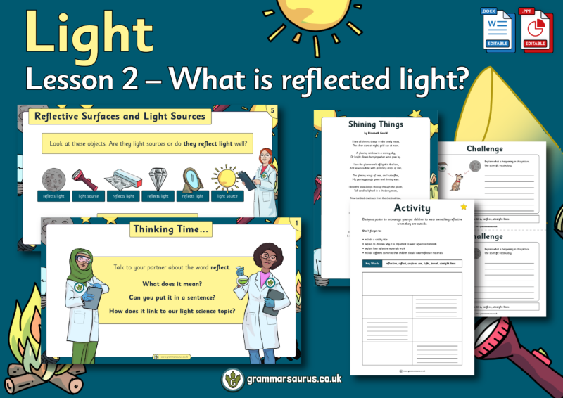 Year 3 Science Light What Is Reflected Light Lesson 2 Grammarsaurus 7484