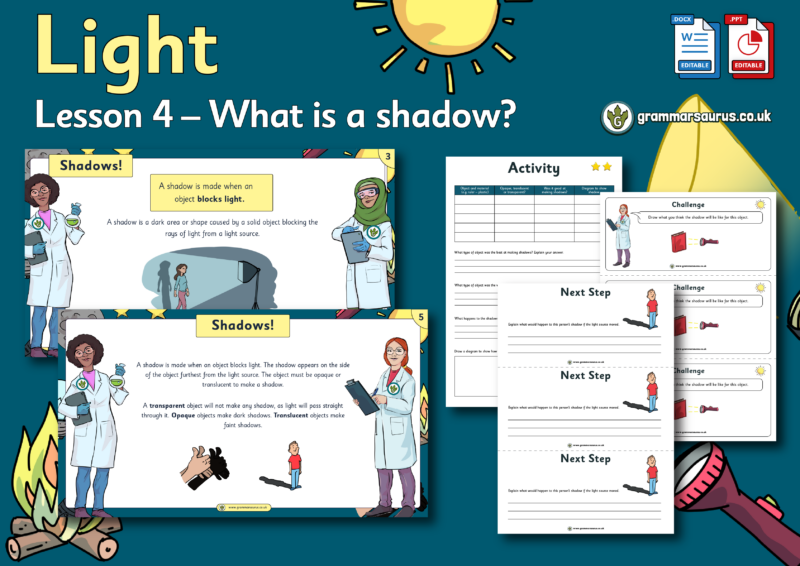 Year 3 Science Light What Is A Shadow Lesson 4 Grammarsaurus 7513