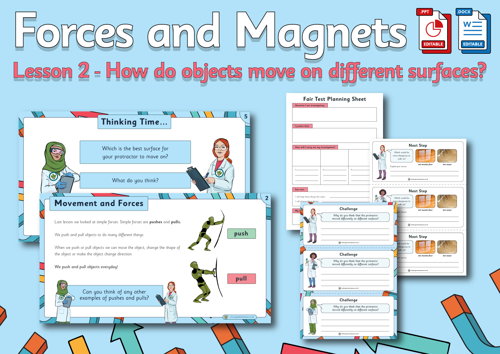 Year 3 Science - Forces And Magnets - How Do Objects Move On Different ...