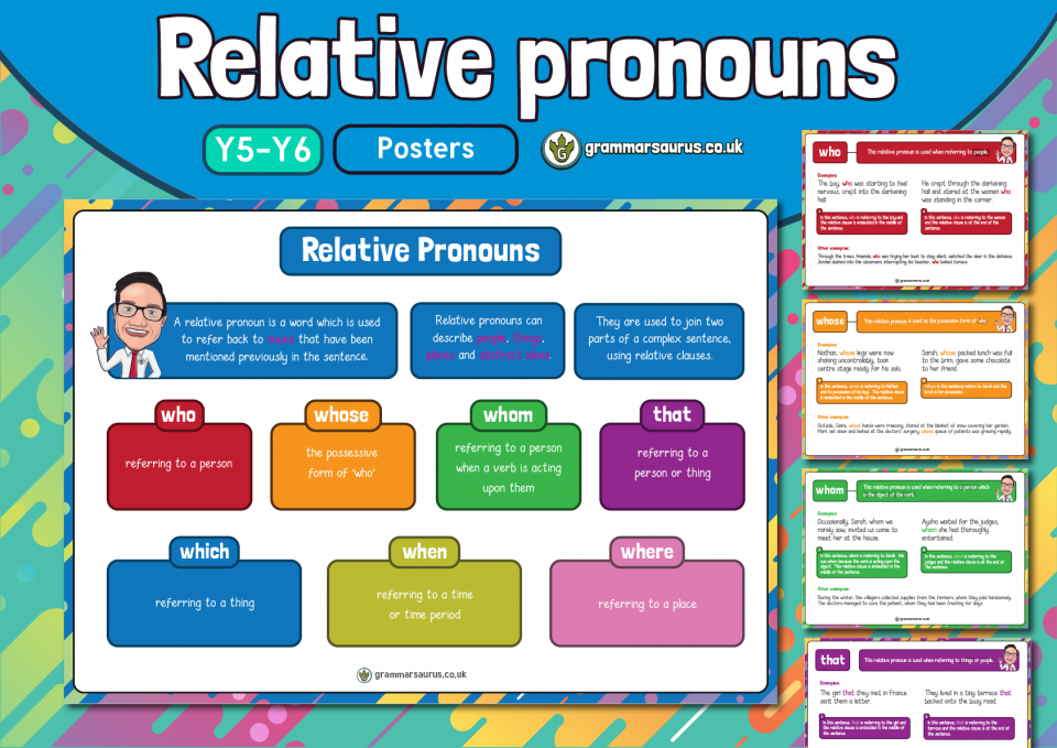 KS2 Subordinating Conjunctions Visual Grammarsaurus