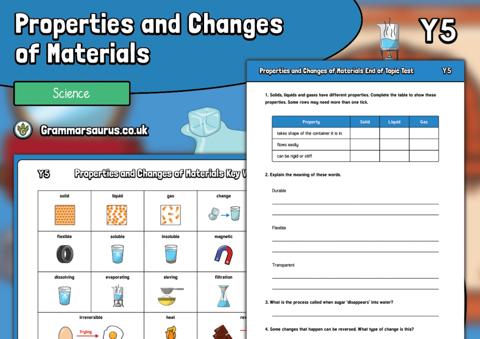 properties of materials year 5 homework