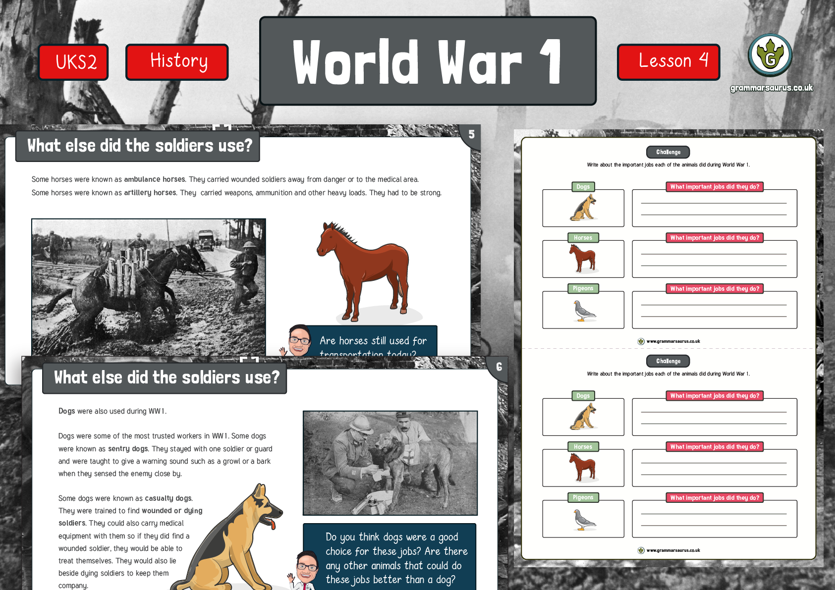 ks2 history world war 1 lesson 4 grammarsaurus