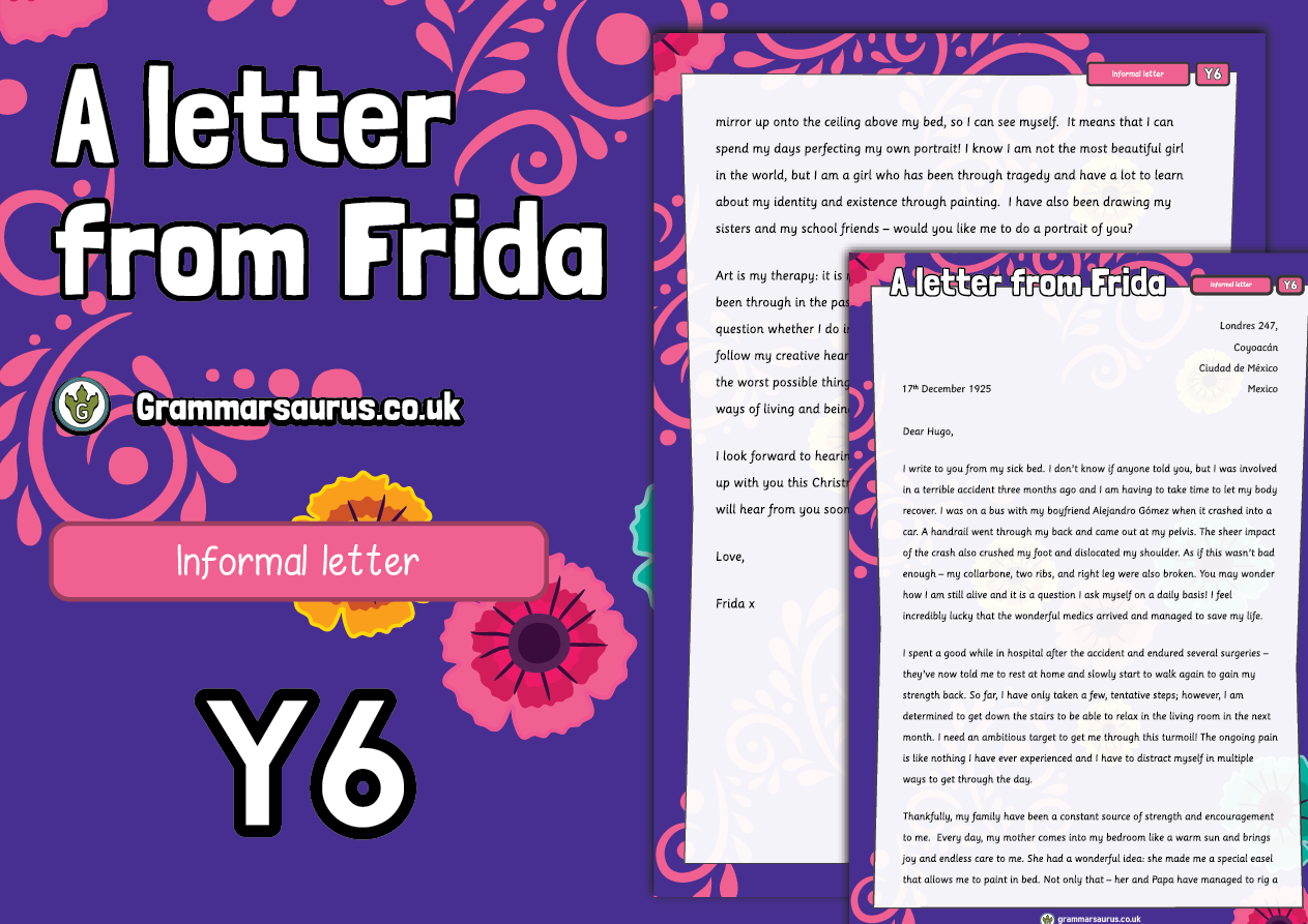 Year 6 Model Text - Informal Letter - Frida Kahlo ...