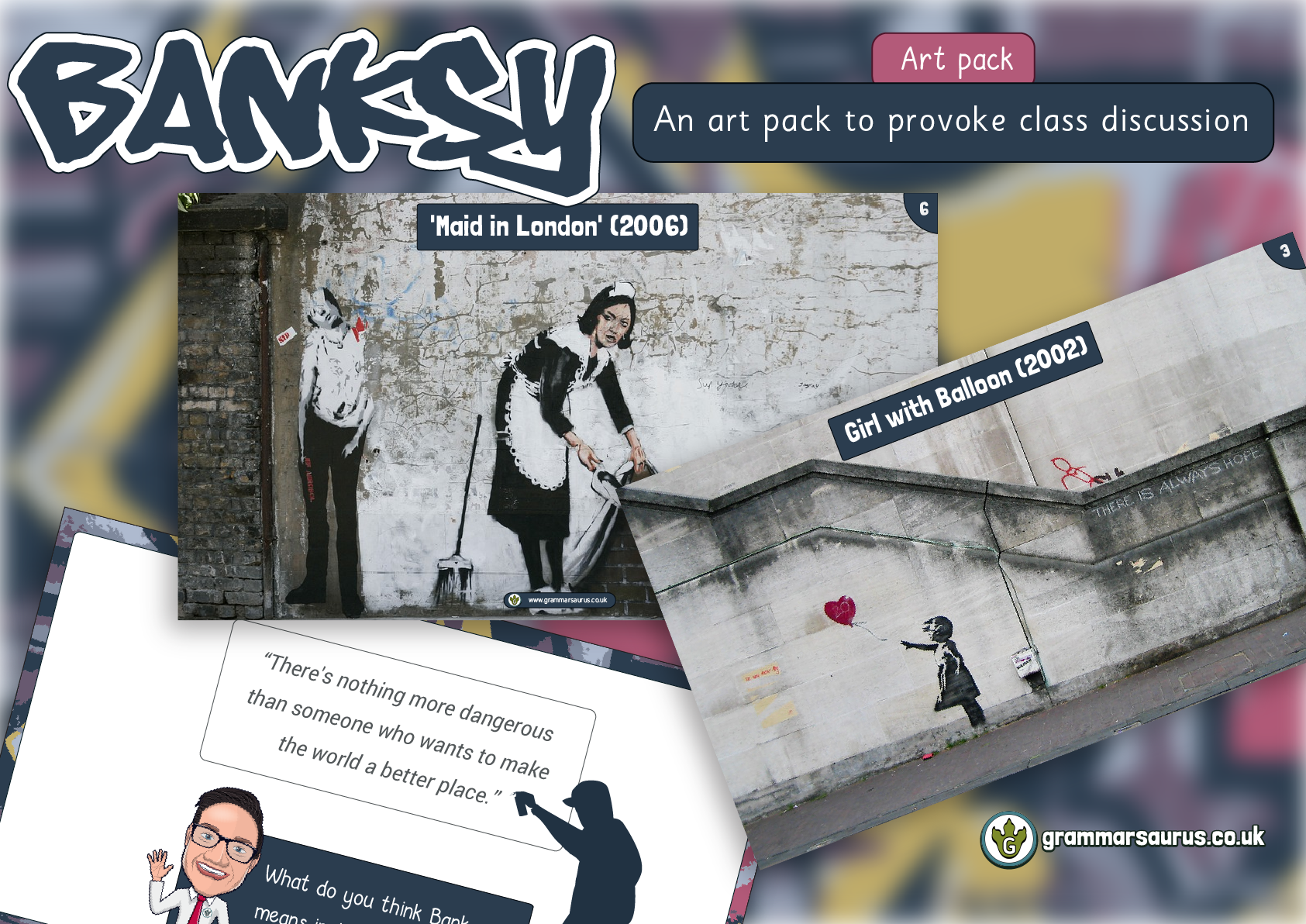 KS2 Art Banksy Photo Pack Grammarsaurus