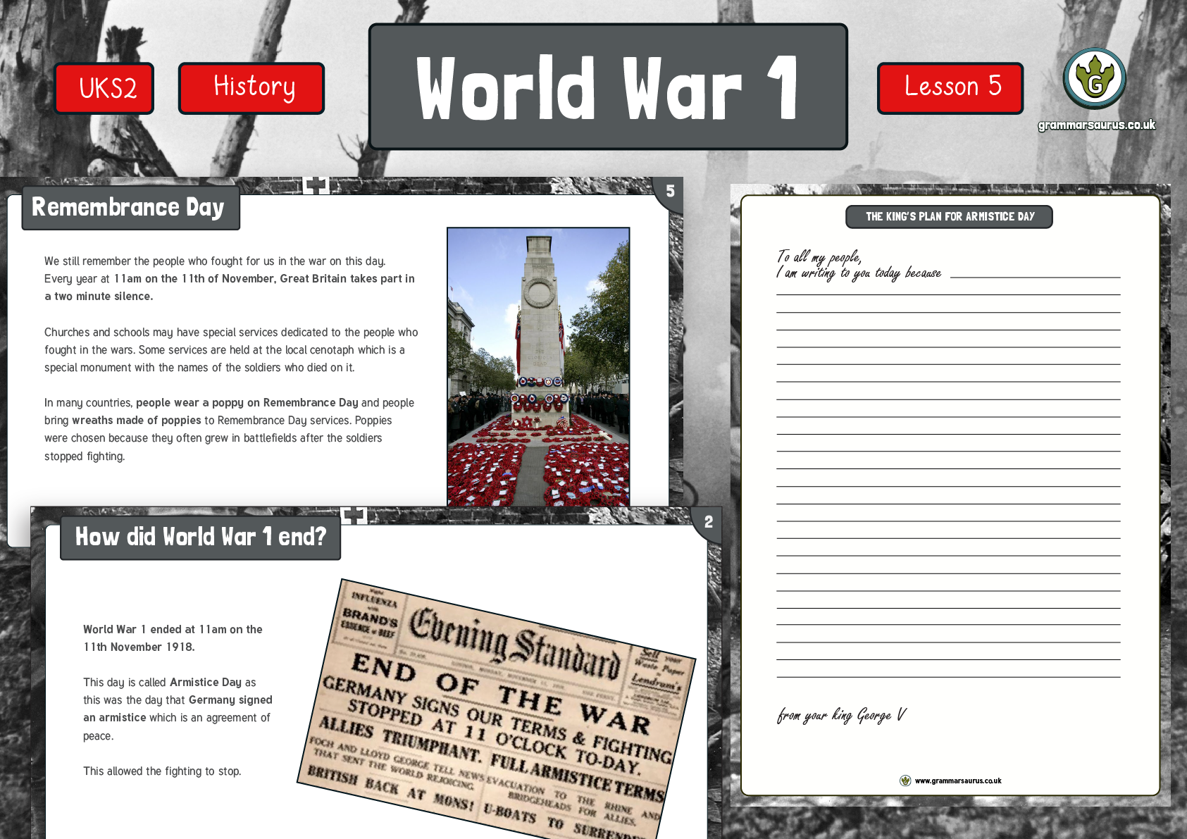 ks2 history world war 1 lesson 5 grammarsaurus