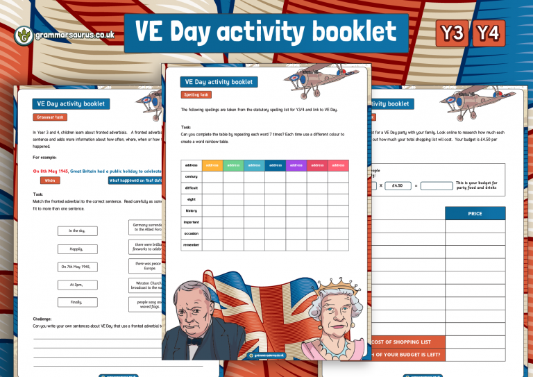 KS2 History - VE Day - Grammarsaurus
