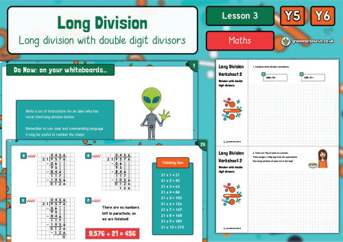 Year 5 6 Long Division - Long Division With Double Digit Divisors 