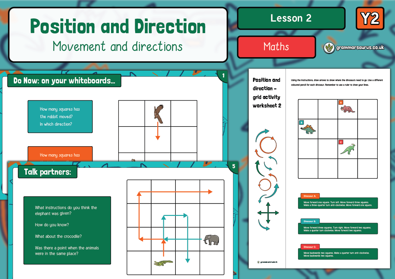 year 2 position and direction homework