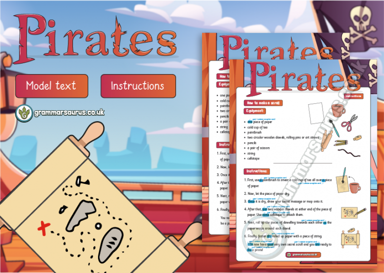 Instructions Model Text Year 1 Model Text - Instructions - Pirates - How to Make a Scroll ...