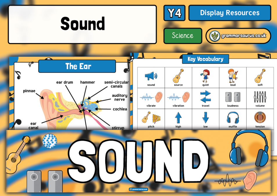 Science - Sound - Display Pack - Grammarsaurus