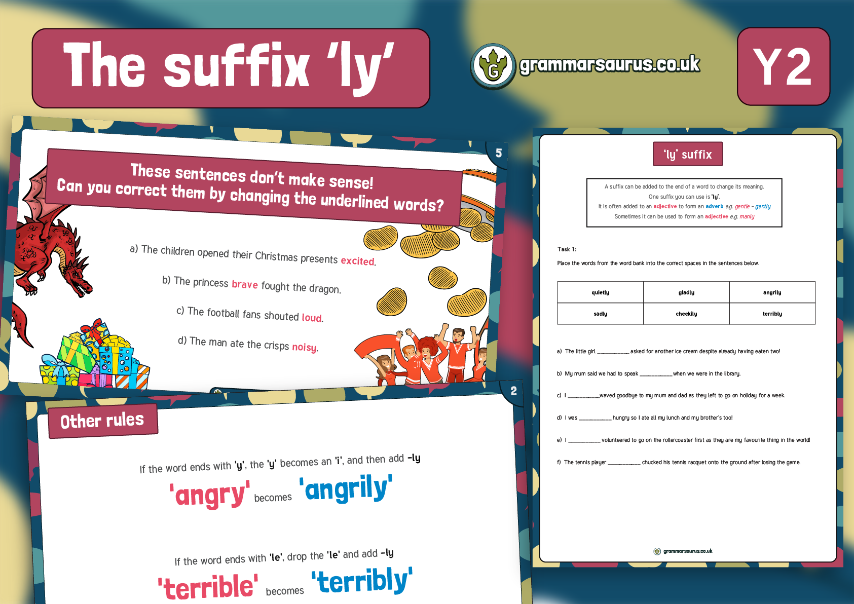 Phonics Phase 6 Ly Suffix Lesson Pack Grammarsaurus