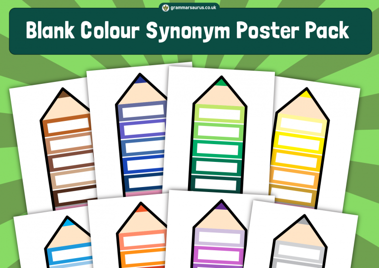 colour-synonym-blank-posters-grammarsaurus