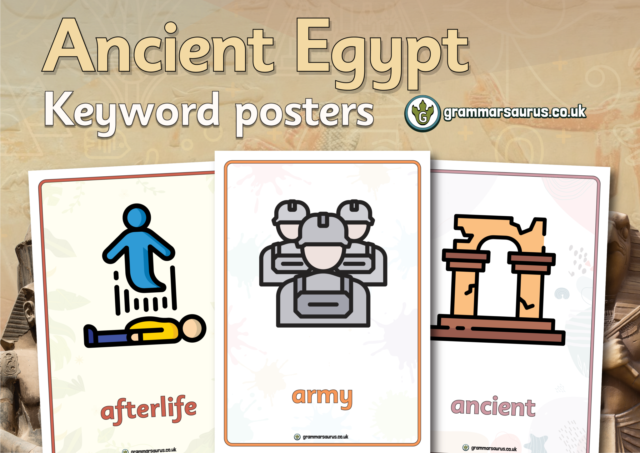 Year 3 History – Ancient Egypt – Keyword posters - Grammarsaurus