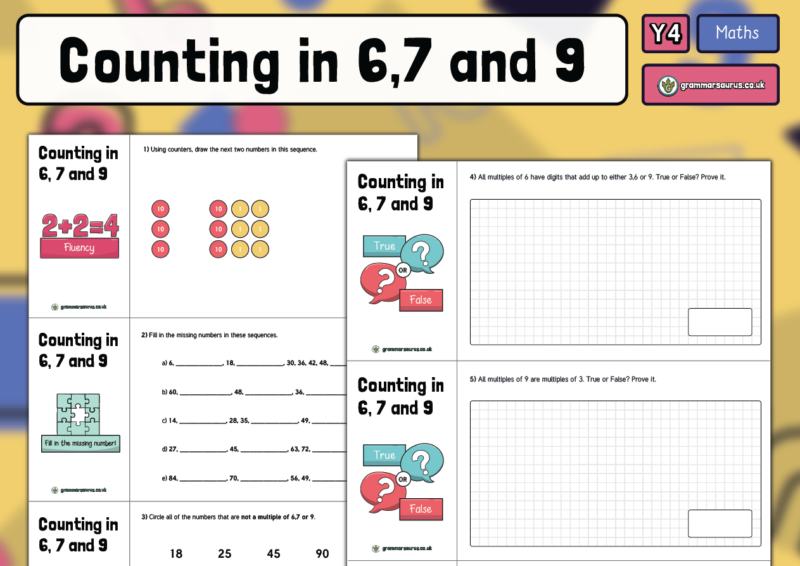 Year 4 Place Value - Counting in 6,7 and 9 - Extension Lesson ...