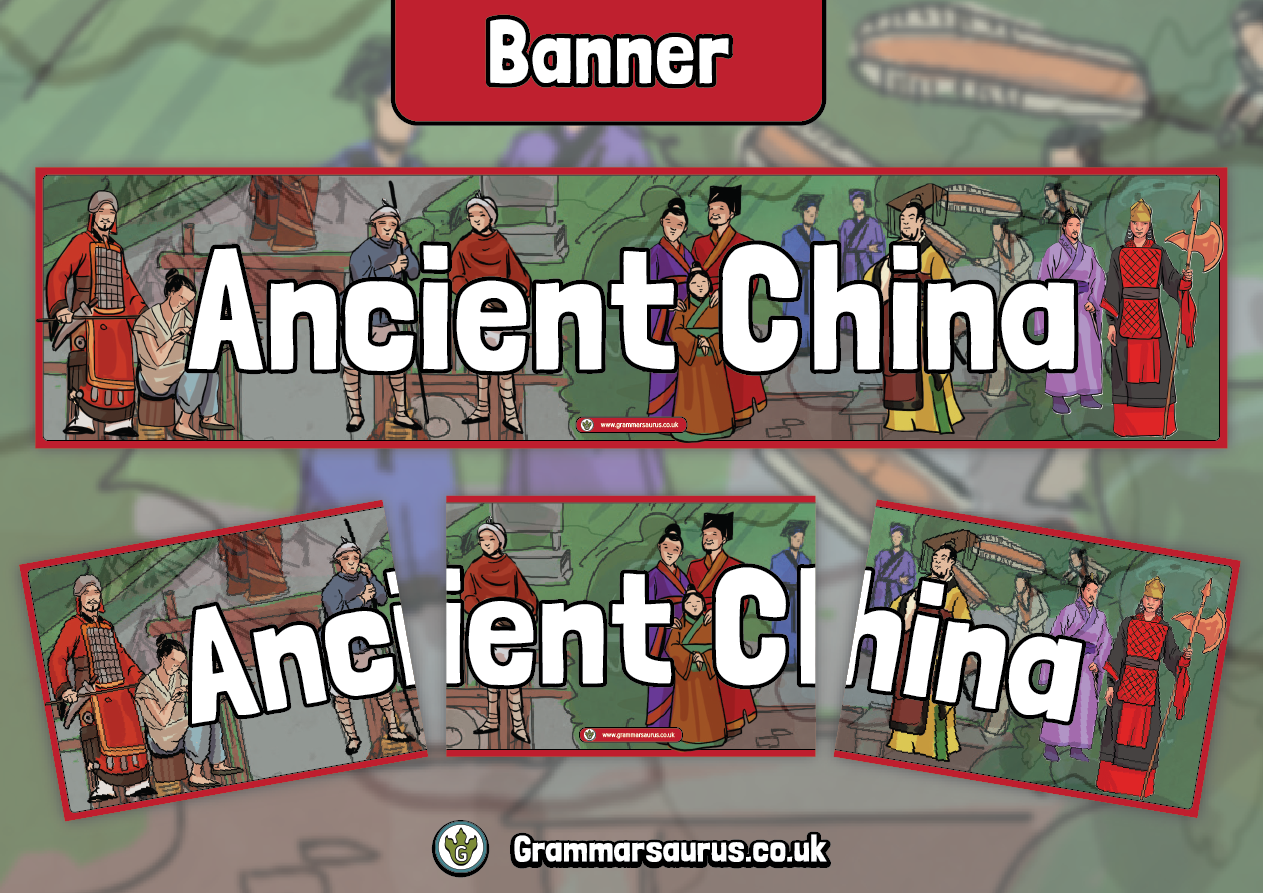 History – Ancient China Display Banner - Grammarsaurus