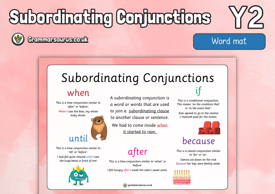 year-2-subordinating-conjunctions-word-mat-grammarsaurus