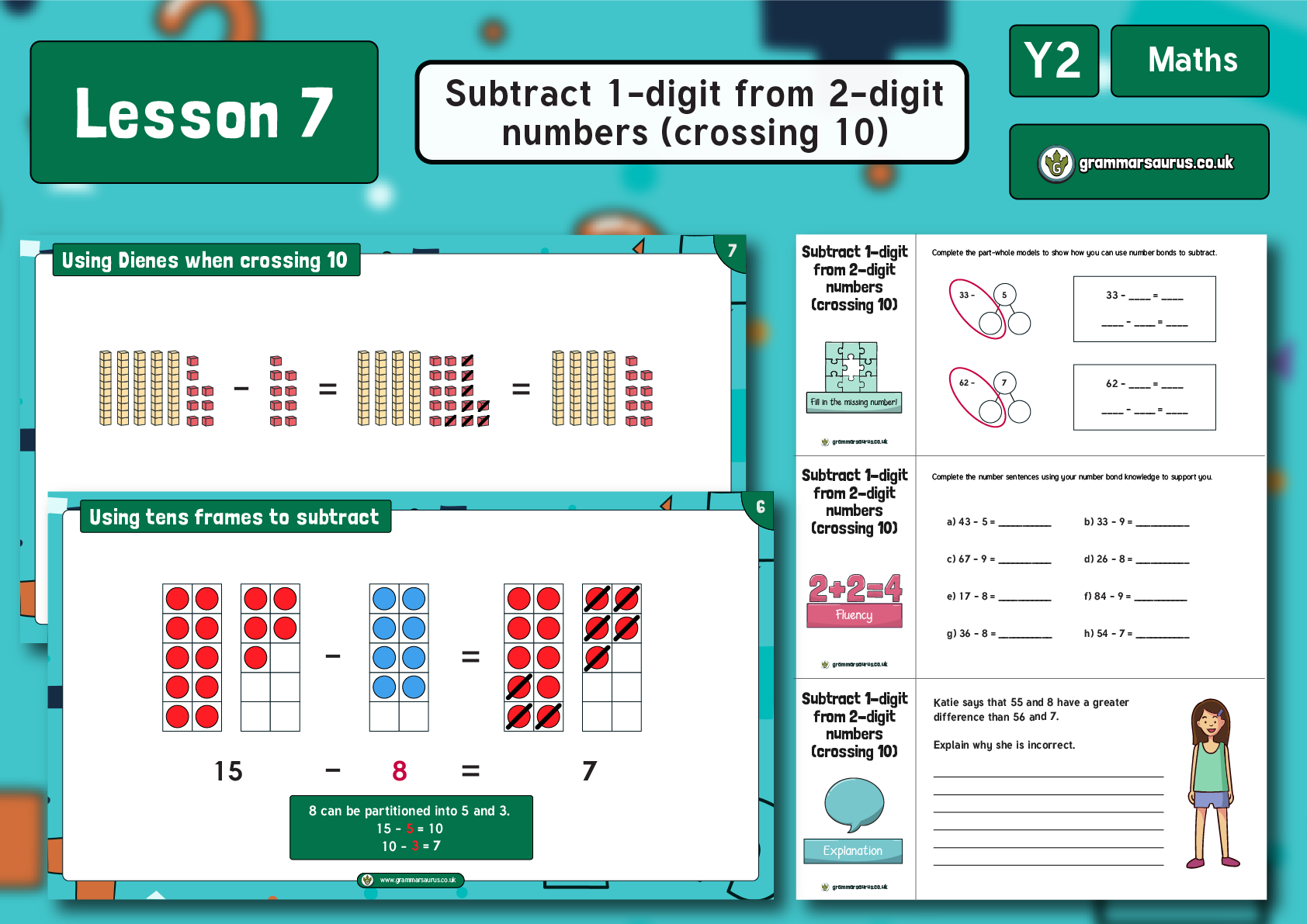 year-2-addition-and-subtraction-subtract-1-digit-from-a-2-digit